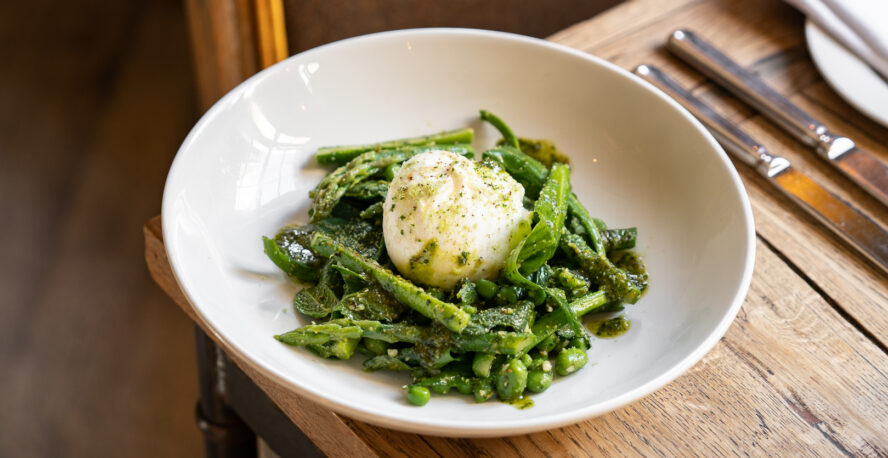 Burrata with Spring Vegetables