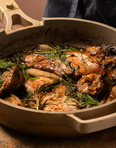 DISH WITH TISH: PORK CHOPS, FIGS, FENNEL & BLACK CABBAGE