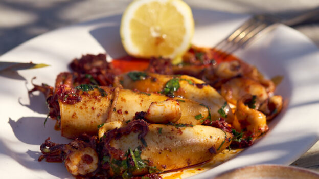 DISH WITH TISH: SQUID STUFFED WITH NDUJA & AIOLI